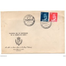 Carta con matasellos muerte de jaime I de 1977