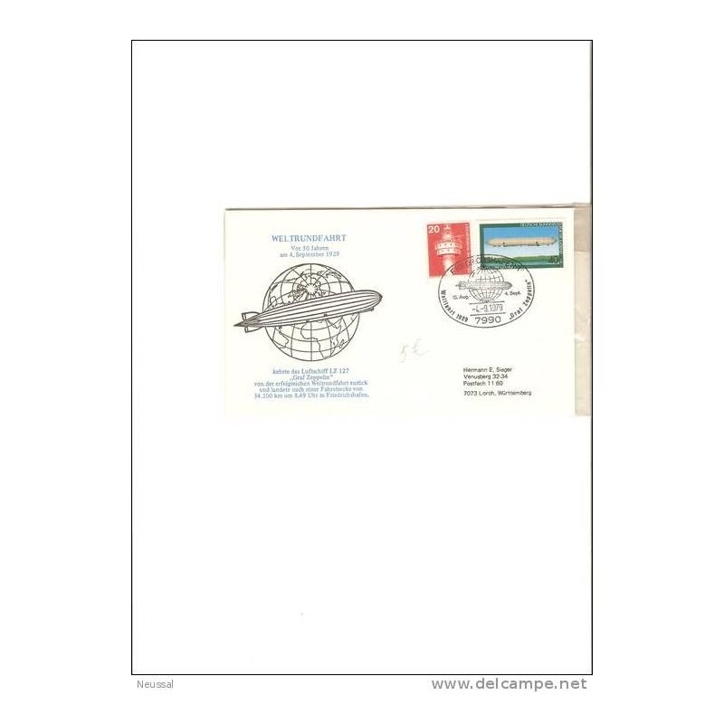 Carta de alemania con cuño de zeppeling Carta de alemania con cuño de zeppeling