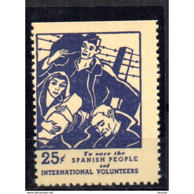 Viñeta spanish people y international volunteers Viñeta spanish people y international volunteers