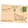 Entero postal de suecia circulado de 1922