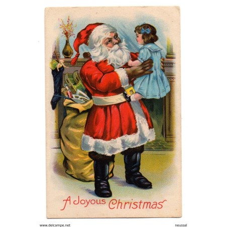 Tarjeta postal de papa noel