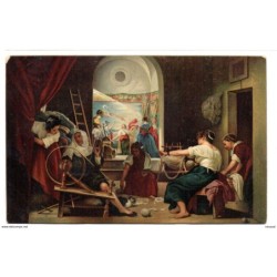 Tarjeta postal  de las hilanderas velazquez