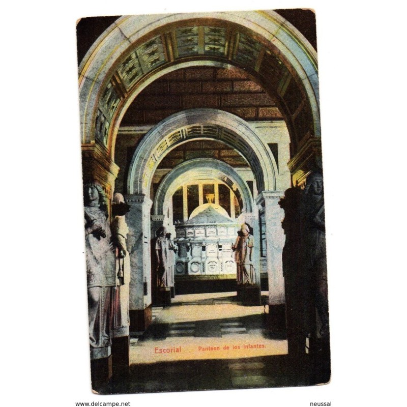 Tarjeta postal  del escorial  panteon de los infantes