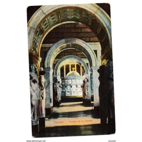 Tarjeta postal  del escorial  panteon de los infantes
