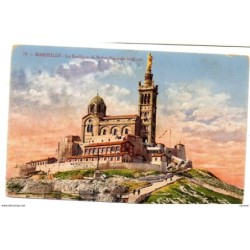Tarjeta postal  de  marseille  la basilica de notredamedelagarde