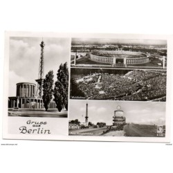 Tarjeta postal de gruss aus berlin circulada 1956
