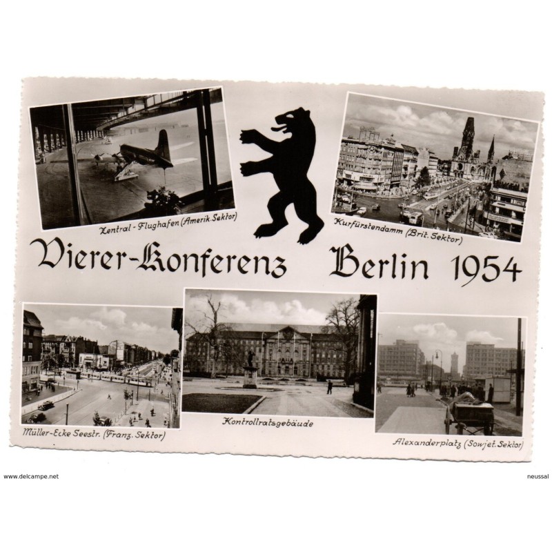 Tarjeta postal de berlin circulada 1954 Tarjeta postal de berlin circulada 1954