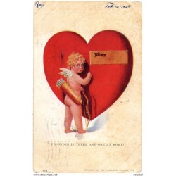 Tarjeta postal miss love  circulada de 1908