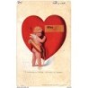 Tarjeta postal miss love  circulada de 1908