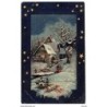Tarjeta postal navidad circulada brooklyn