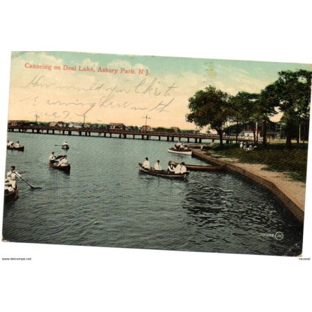 Tarjeta postal ausbury park circulada 1910