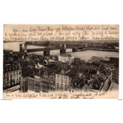 Tarjeta postal de koln a rhein circulada 1906