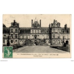 Tarjeta postal de fontainebleau cour des adieux circulada 1915