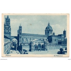 Tarjeta postal de palermo la cattedrale circulada 1928