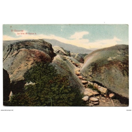 Postal  el escorial la silla de felipe II