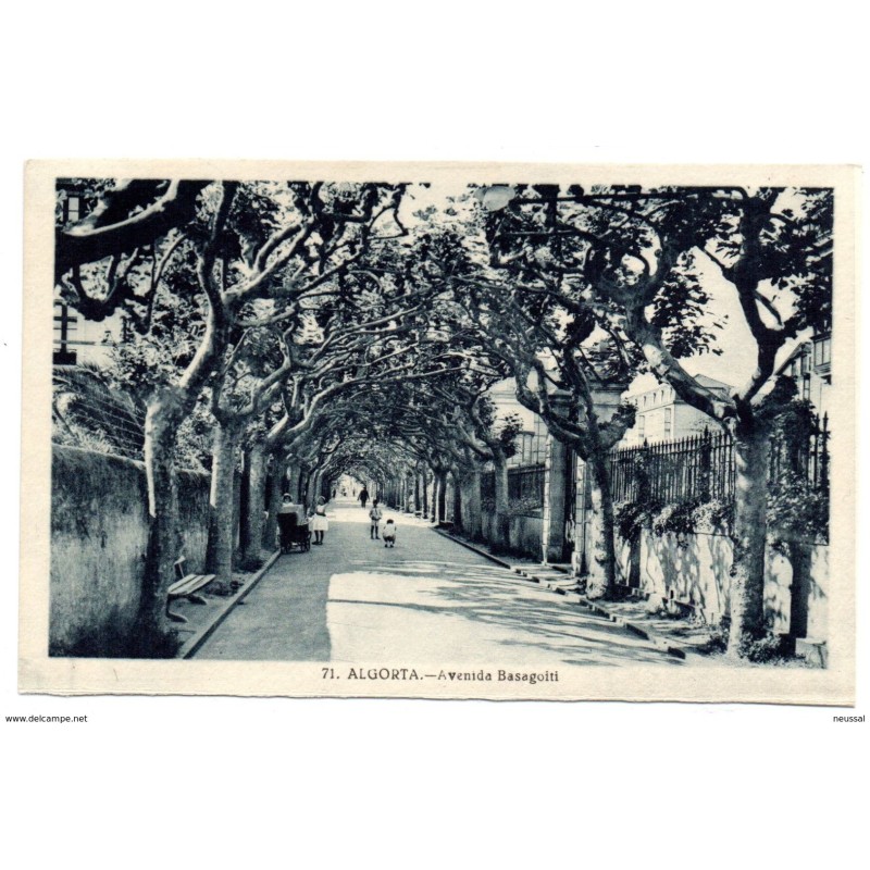 Tarjeta postal Algorta avenida basagoiti pais vasco Tarjeta postal Algorta avenida basagoiti pais vasco