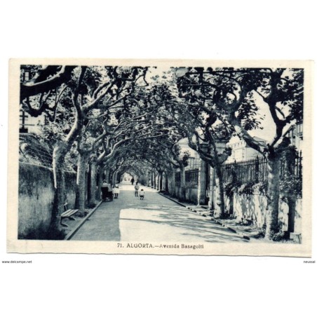Tarjeta postal  Algorta avenida basagoiti pais vasco