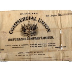 Papel hoja de assegurance company limited union comercial de 1925