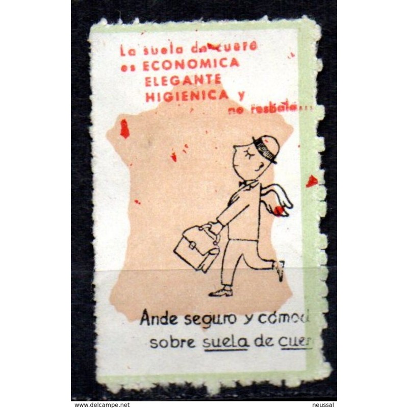 Viñeta de ande seguro y comodo sobre suela de cuero Viñeta de ande seguro y comodo sobre suela de cuero