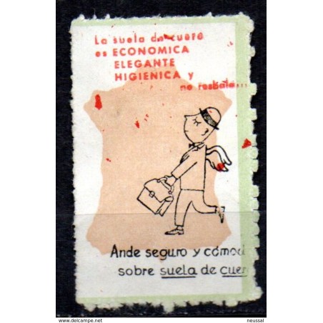 Viñeta de ande seguro y comodo sobre suela de cuero