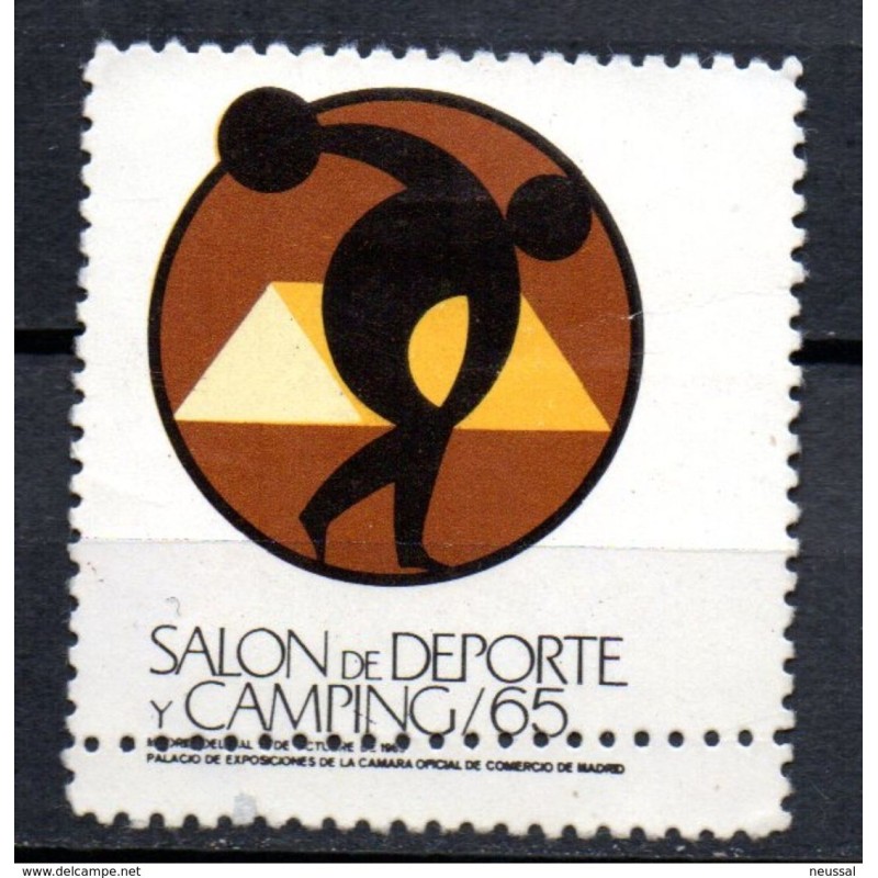 Viñeta de salon de deporte y camping con dentado desplazado Viñeta de salon de deporte y camping con dentado desplazado