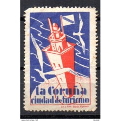 Viñeta de la coruña ciudad de turismo