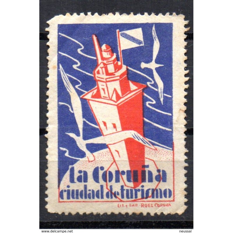 Viñeta de la coruña ciudad de turismo Viñeta de la coruña ciudad de turismo