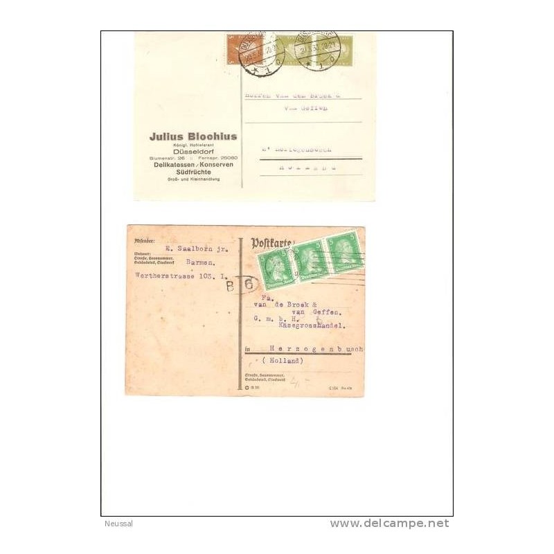 2 tarjetas alemanas 1928 2 tarjetas alemanas 1928