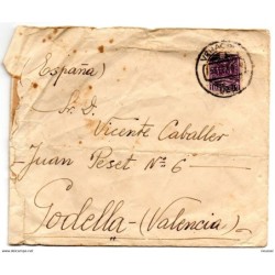 Carta con matasellos de veracruz y censura internacional valencia del cid