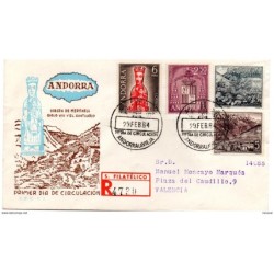 Carta  de andorra de 1964 circulada