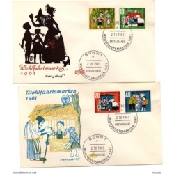 2 sobres de alemania con serie 2136 de 1961