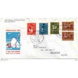 Carta de 1954 con serie n 62630   Holanda