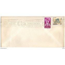 Carta con matasellos commemorativo en rodillo  simposio de enologia y tecnica bodeguera 1975