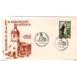 Carta con matasellos commemorativo exposicion filatelica basauri vizcaya