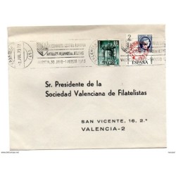 Carta con matasellos commemorativo en rodillo congreso antiguos alumnos de jesuitas de 1973