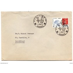 Carta con matasellos commemorativo exfilma de 1974