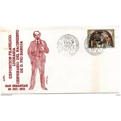 Carta  con matasellos commemorativo de nacimiento de pio baroja