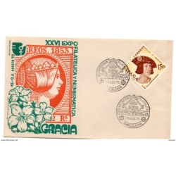 Carta  con matasellos commemorativo de  expogracia de 1975