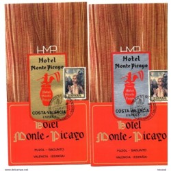 2 prospectos con matasellos commemorativo  jornadas filatelicas valencia 1970