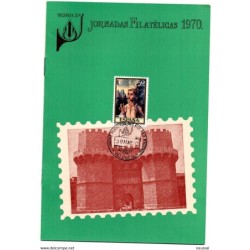 Prospectolibrito con matasellos commemorativo  jornadas filatelicas valencia 1970