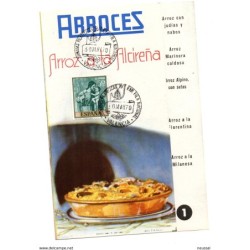 Prospecto de arroces con matasellos commemorativo  jornadas filatelicas valencia 1970