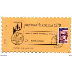 Carnet de tickets jornadas filatelicas de 1970