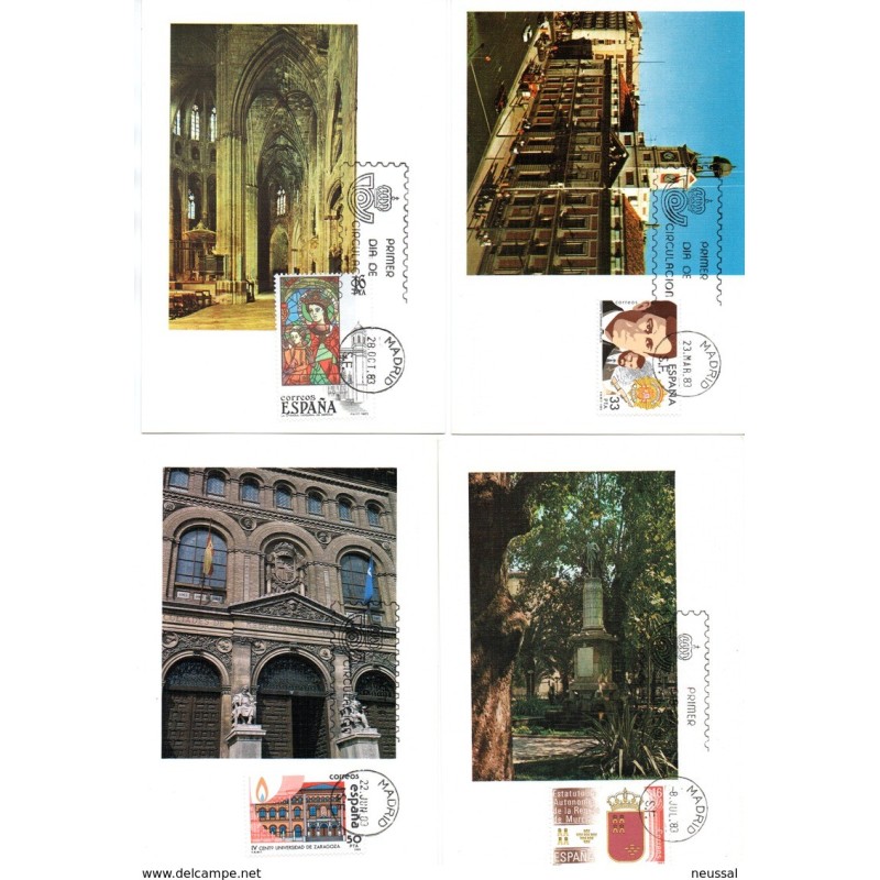7 Tarjetas maximas diferentes 1983 7 Tarjetas maximas diferentes 1983