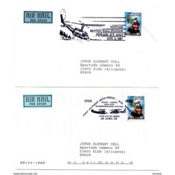 2 cartas de Estados unidos de 19978