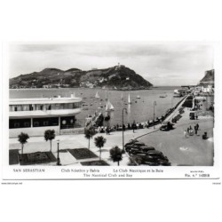 Tarjeta postal de club nautico y bahia san sebastian