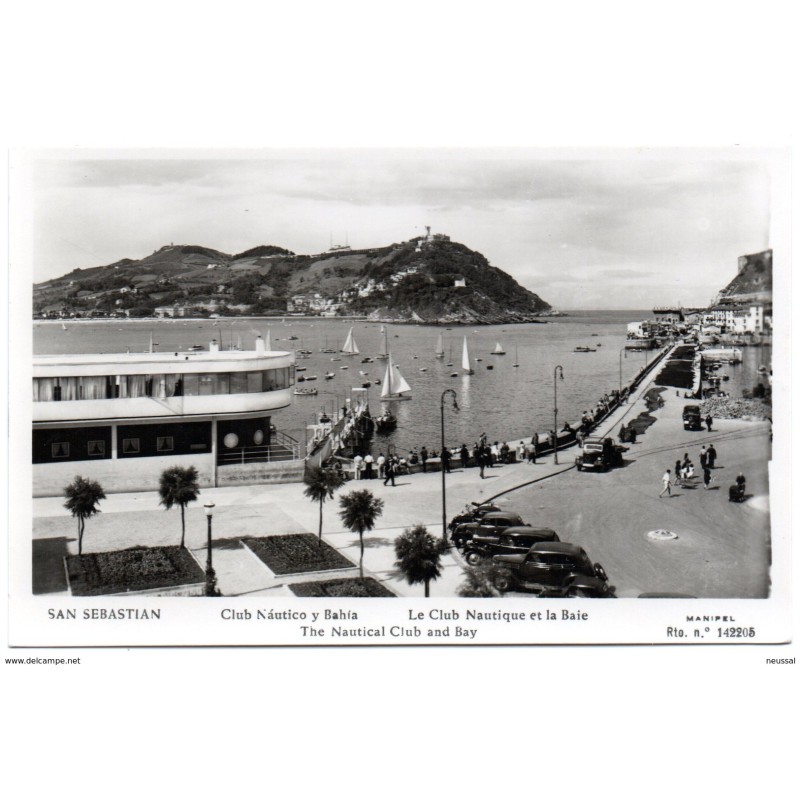 Tarjeta postal de club nautico y bahia san sebastian Tarjeta postal de club nautico y bahia san sebastian