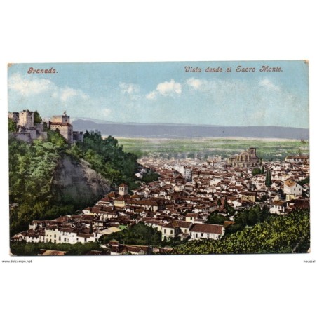 Tarjeta postal de granada vista desde el sacro monte