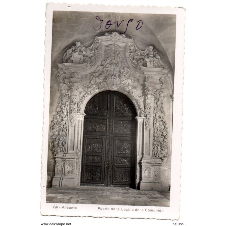 Tarjeta postal de alicante puerta de la capilla de la comunion