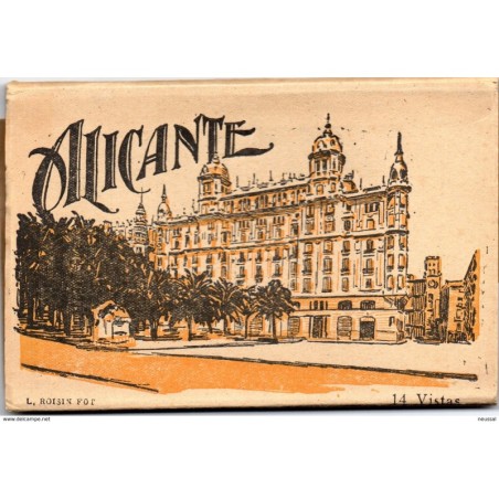 Librito de 14 postales de Alicante