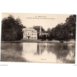 Tarjeta postal de senlis  les ruines de labbaye de la victorie et le chateau